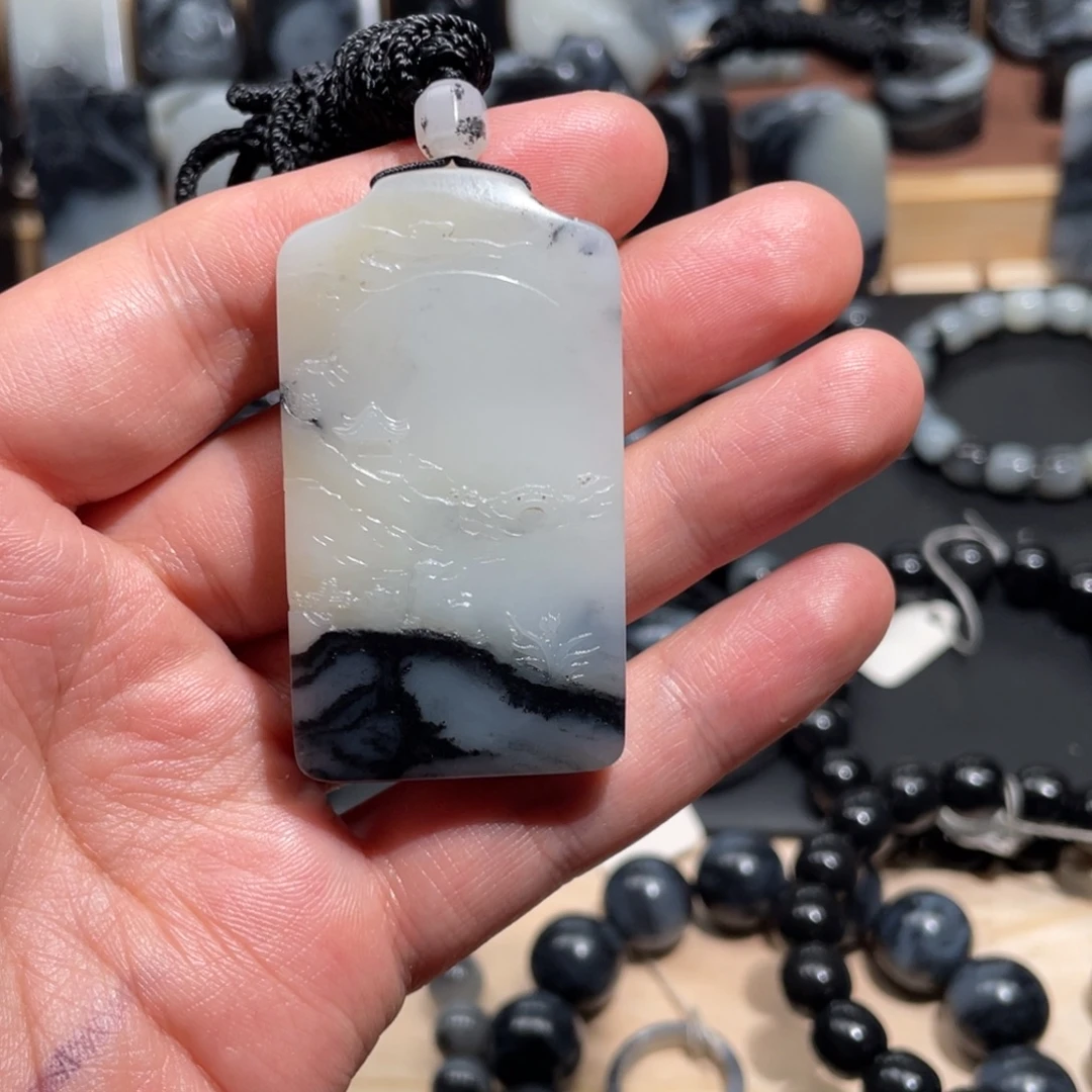 和田玉未镶嵌挂件