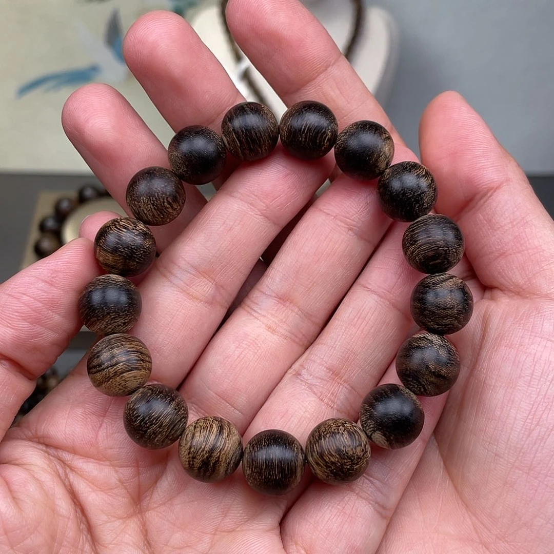 沉香手串A****?越南芽庄白棋虎皮瘿子瘤疤s