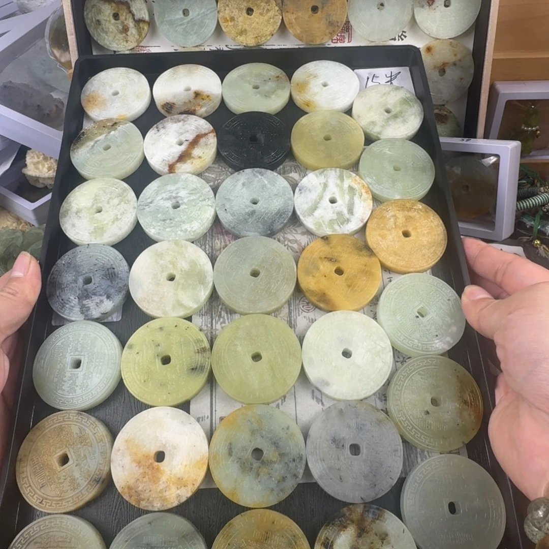蛇纹石玉合金颈饰双面山鬼15一个