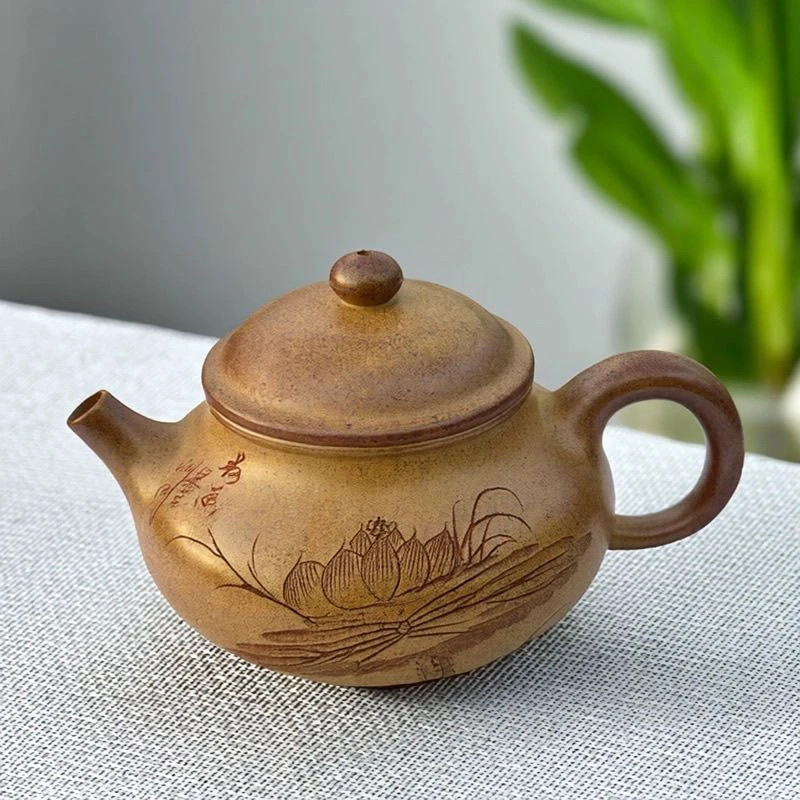 宜兴紫砂壶原矿高温段泥火云烧容天250CC名家手制茶壶茶具礼品