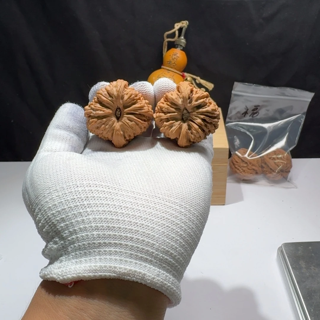 把件文玩核桃16号链接42菊花大凹低