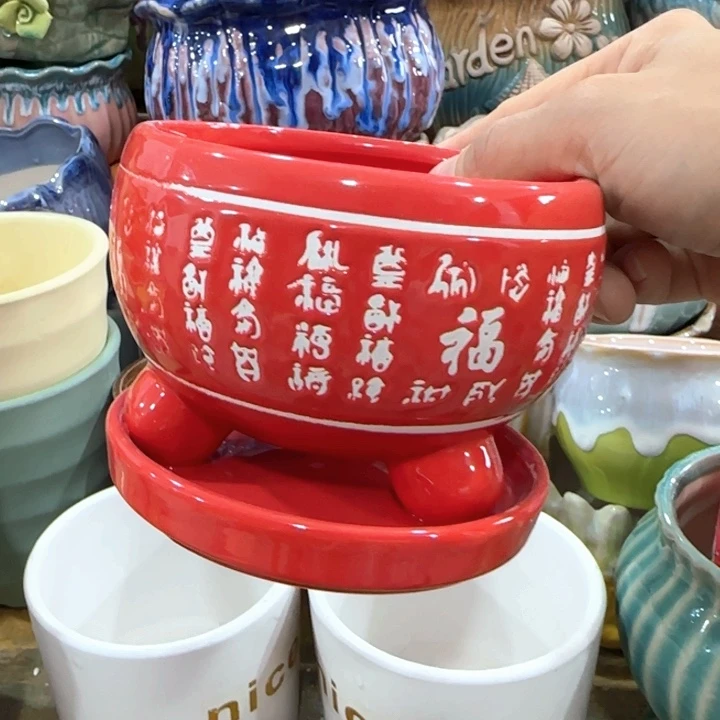 多肉绿植花盆凑9块包邮，有孔