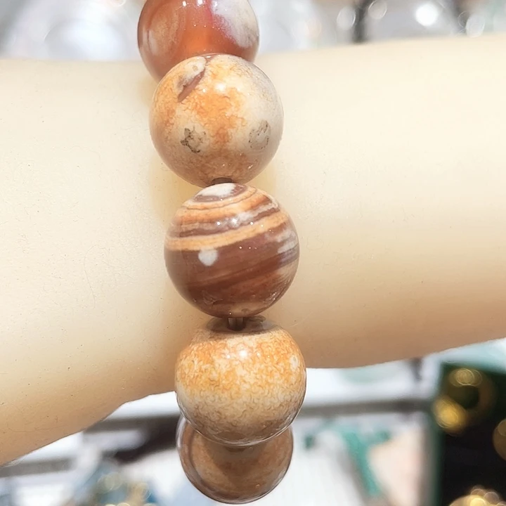 玛瑙/玉髓未镶嵌手链天然时尚美观大方玛瑙手串