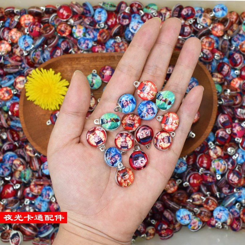 ［混装批发］夜光卡通合金吒哪丙敖配件可穿钥匙手链项链饰品挂坠