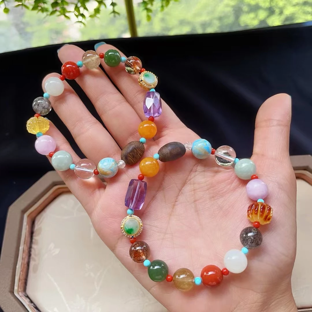 西亚珠宝WJH72和田玉多宝手链卡9mm➕多样性发其一