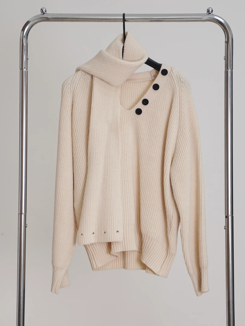 老吴的衣橱 | 可拆卸女常规款毛针织衫开衫套头毛衣女上衣QZ97