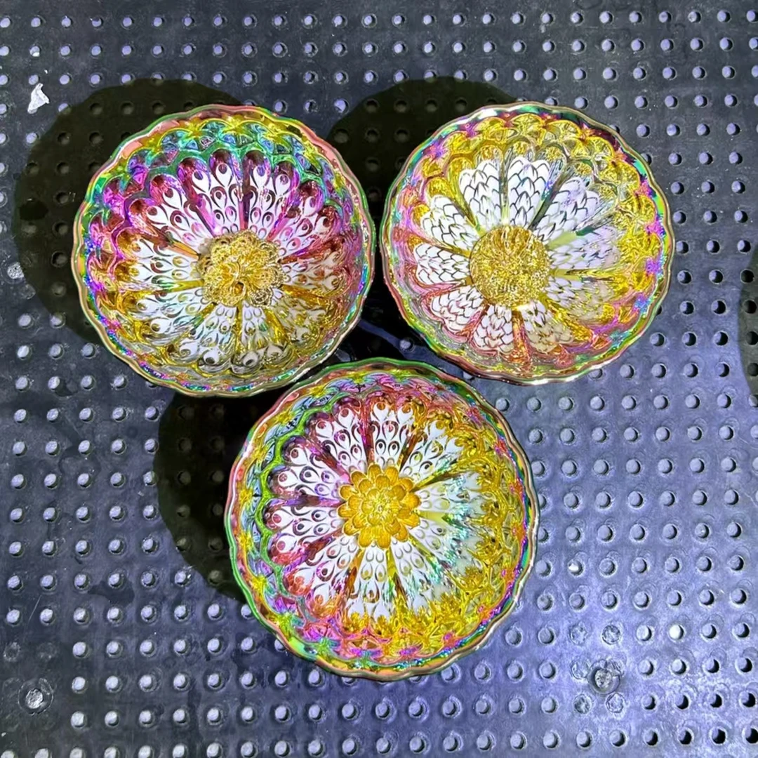 （龙凤呈祥）龙凤金莲l陶瓷盏主人杯高端陶瓷杯