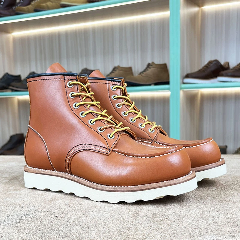 【阿龙严选】固特异工艺10875工装靴真皮牛皮阿美咔叽风男鞋潮鞋