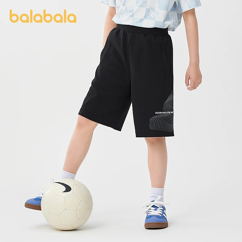 巴拉巴拉童装男童中大童儿童短裤夏装宽松中裤时尚慢跑裤型潮酷