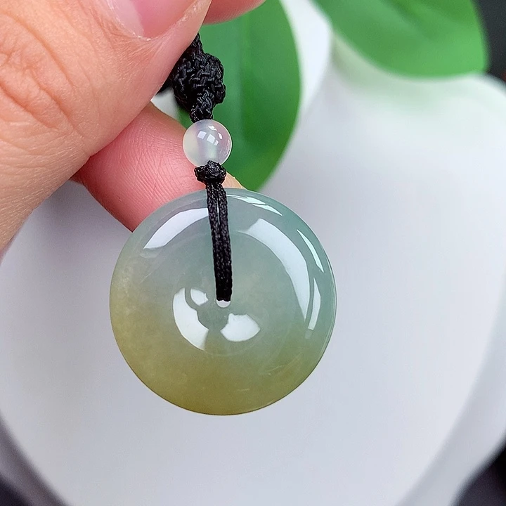 颈饰未镶嵌翡翠平安扣 23.2x5.4mm