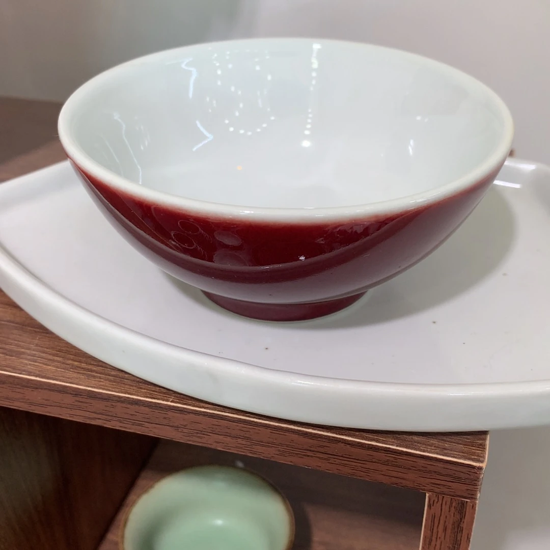 陶景德镇粗陶复古盘碗微瑕2只