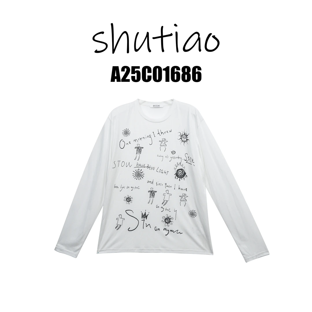 【SHUTIAO】2025夏季：新款小众设计款T恤A25C01686
