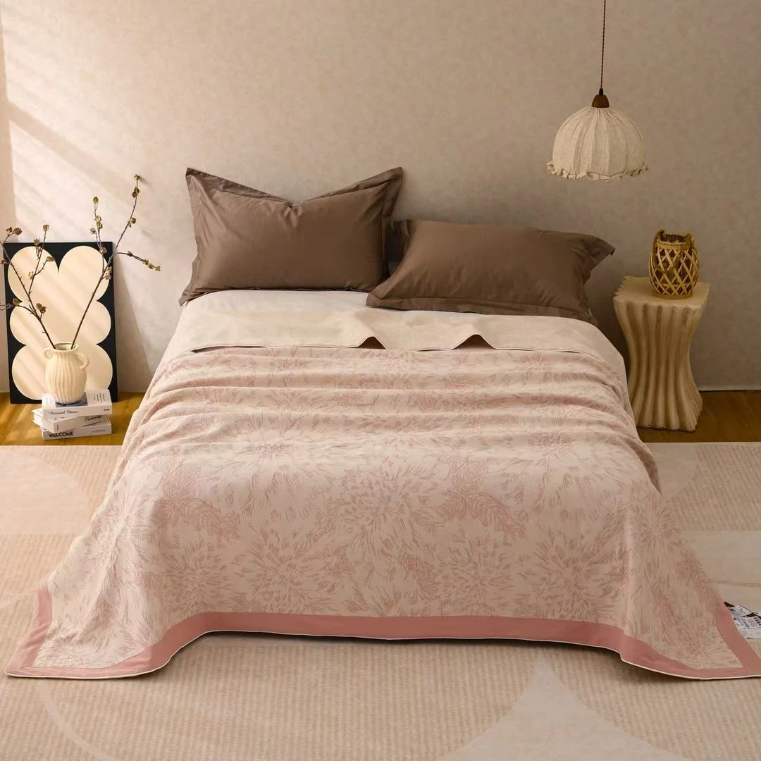 【盛世牡丹-粉】230*250cm私人订制本色汉麻工艺毯