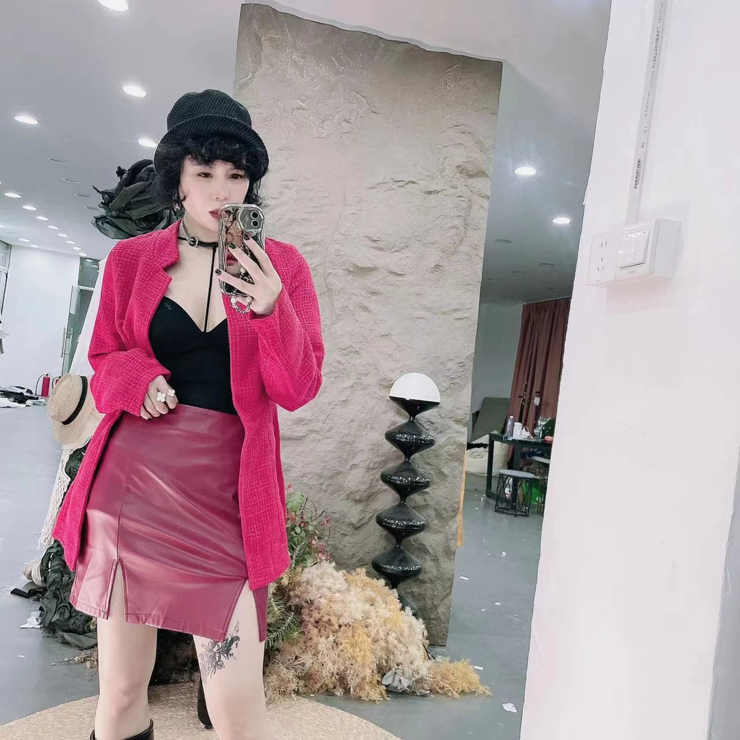 248-紫色红色卡通动漫时尚女耐脏褶皱百搭毛衣抗污耐脏