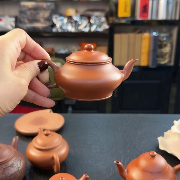 朱泥茶壶朱泥 景舟虚扁  容量120cc功夫茶必备