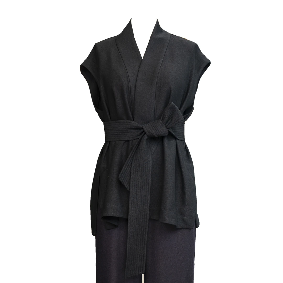 【戈莱薇】香云纱新中式国风花萝时尚马甲25319