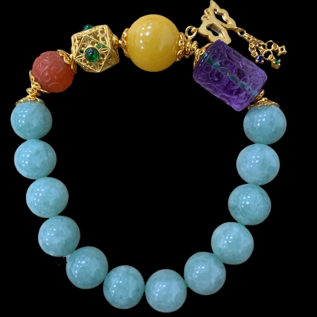 V5052翡翠手串孤品