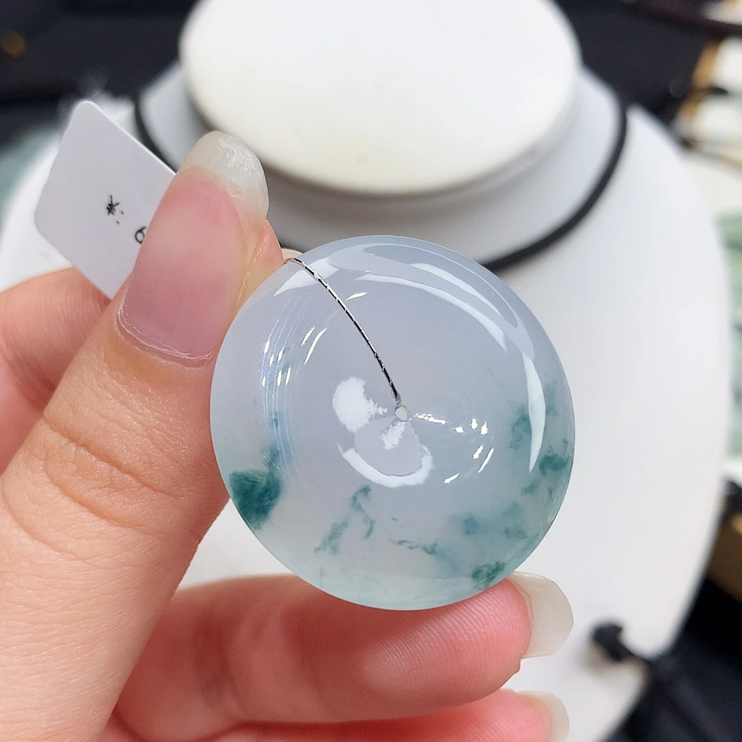 翡翠未镶嵌胸饰翡翠97，31/6.3