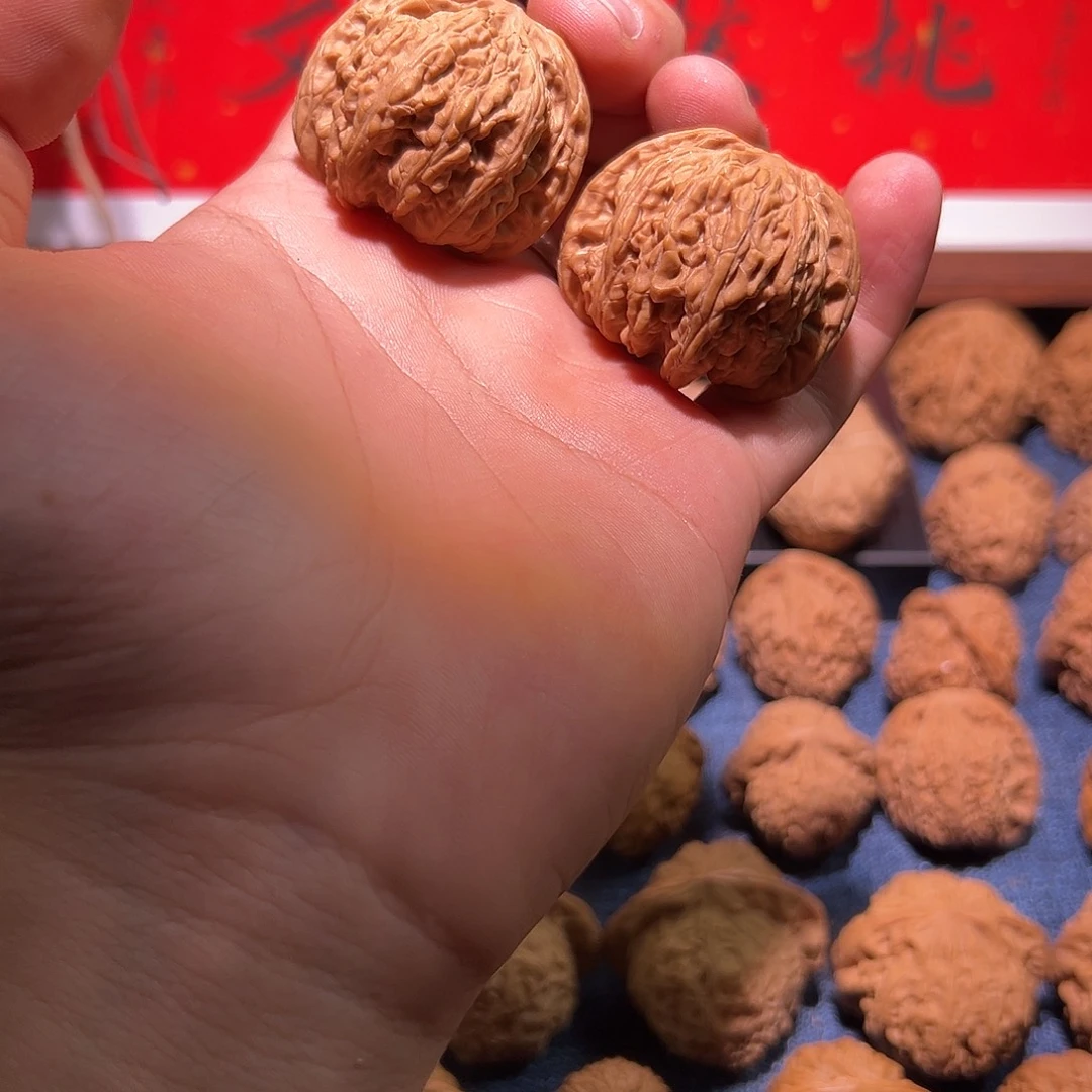 吊坠文玩核桃40全品矮桩红宝石