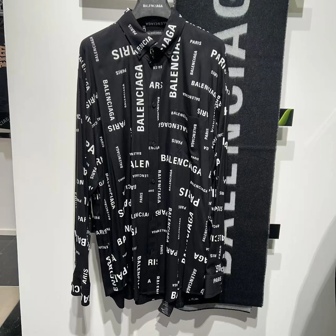 全新未使用 Balenciaga/巴黎世家 /七七/弹幕衬衫