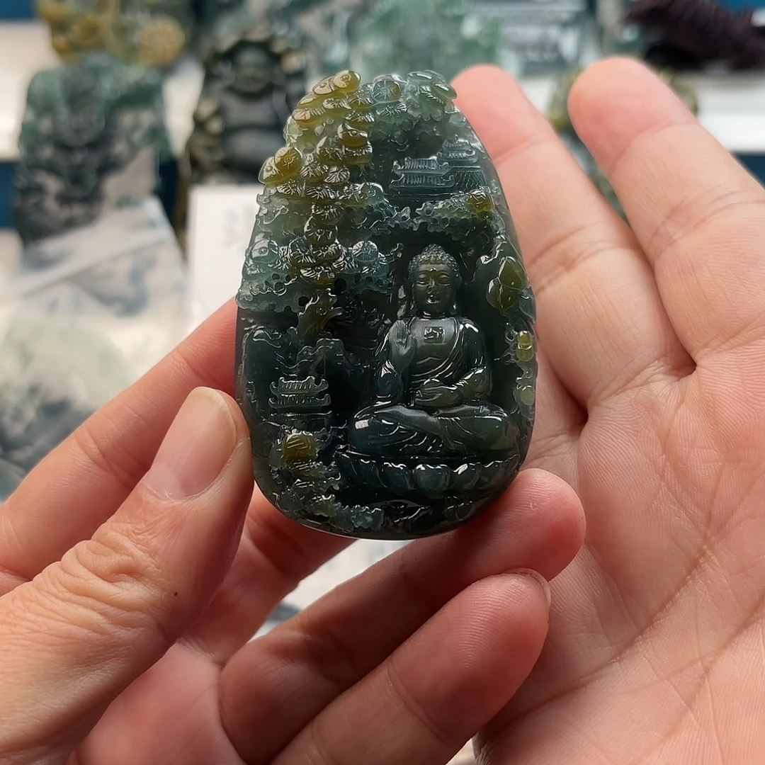 翡翠未镶嵌挂件翡翠A货