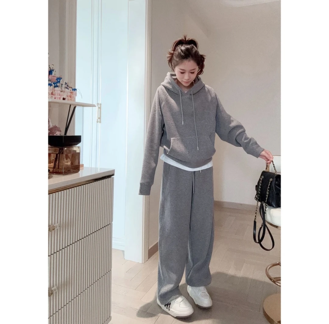 （在仓发货+运费险）中版型加厚轻奢舒适加绒时尚女装连帽套装