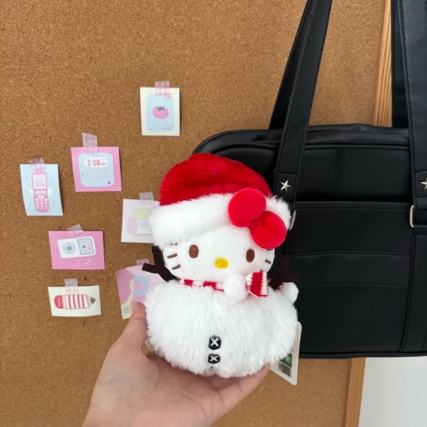 正版带防伪冬日带围巾的雪人kitty挂件包包挂饰