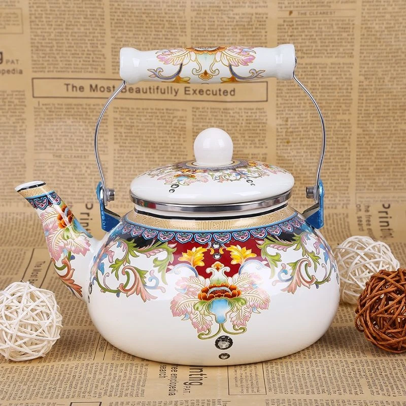 加厚珐琅搪瓷家用烧水壶凉水壶煮咖啡壶茶壶燃气灶电磁炉通用