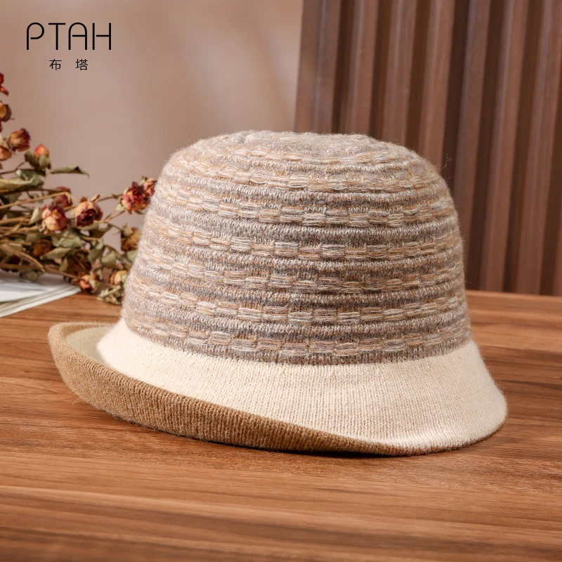 布塔渔夫帽子女秋冬新款羊毛呢礼帽高级感显脸小帽子盆帽PT8025