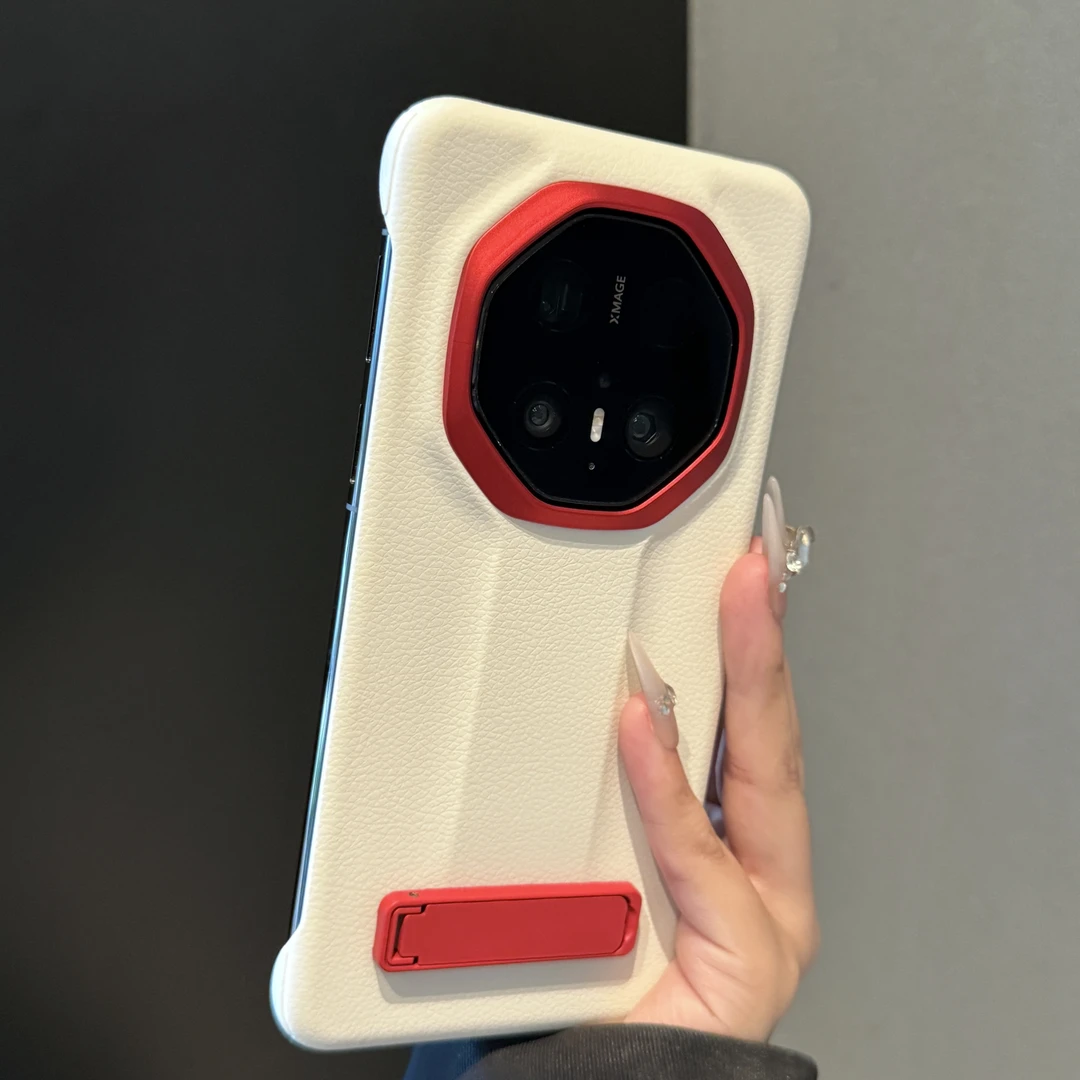 隐形支架适用华为mate70rs非凡大师手机壳无边框皮纹高级感保护套