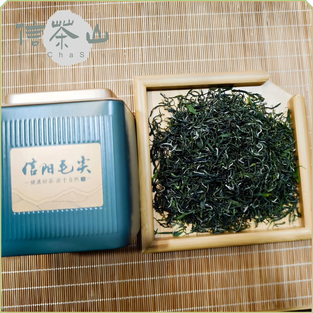 【信茶山】信阳毛尖特级明前炒青正品绿茶兰花香高档盒装-M1009