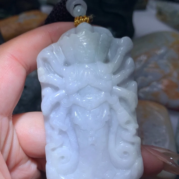 翡翠未镶嵌颈饰保真天然A货翡翠