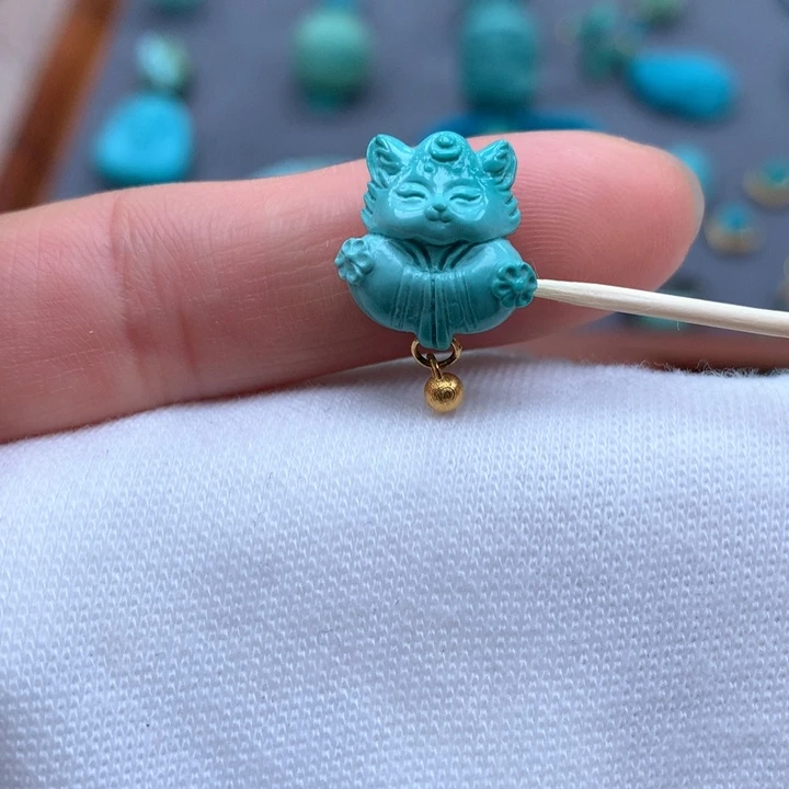 绿松石绿松石配饰18K金镶嵌