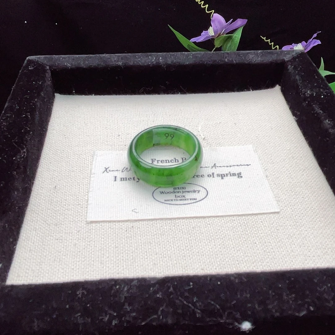 和田玉戒指未镶嵌Z4乌兰海轮胎18.1