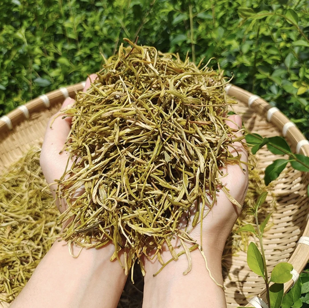 农户自己采摘的金银花