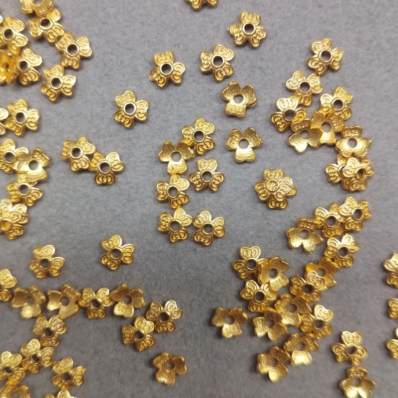 925银银制品 【发2片】A款三叶草花托隔片 PJ486