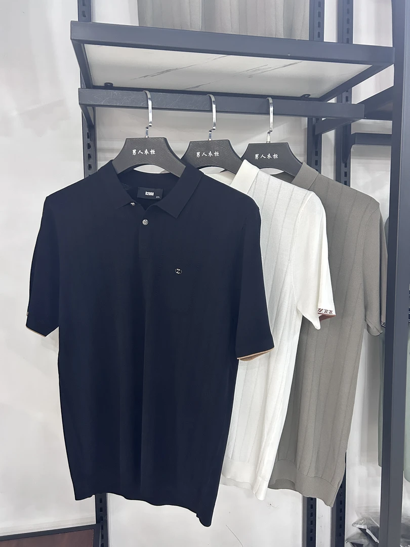 夏季短袖Polo衫纯色精致韩风简约polo针织伊力特
