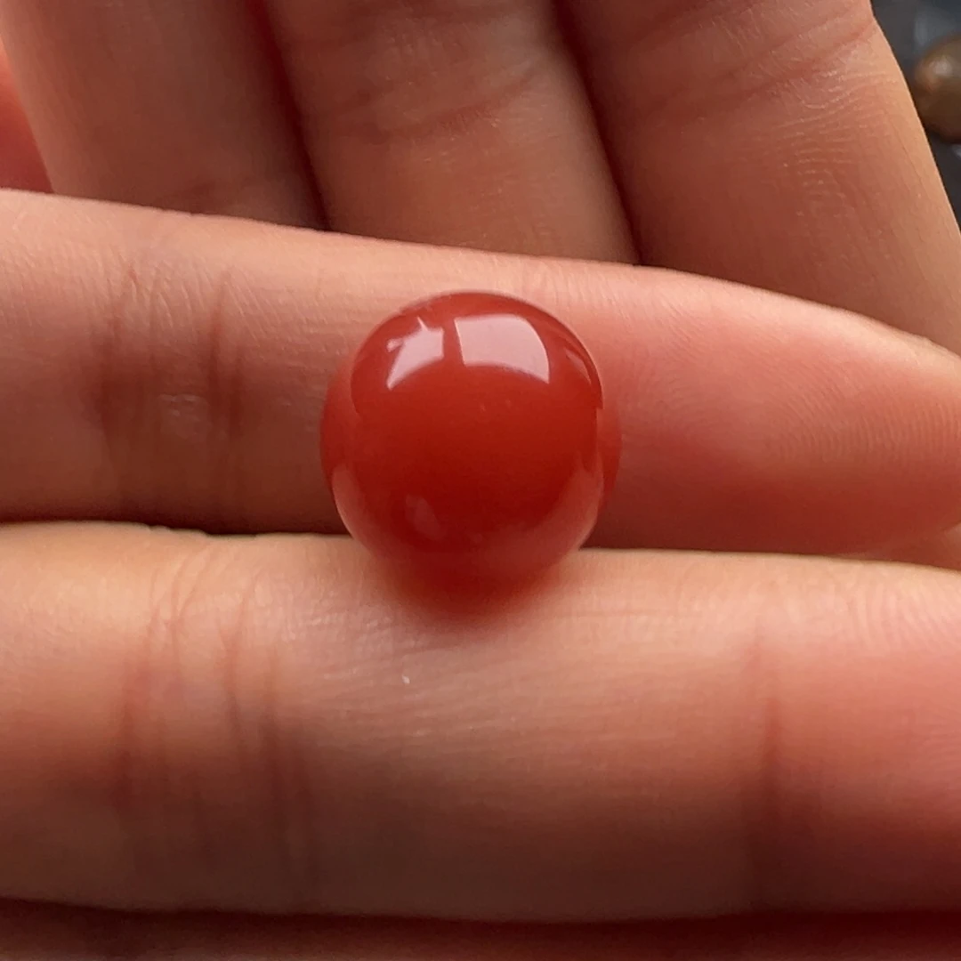 南红玛瑙未镶嵌圆珠13.3