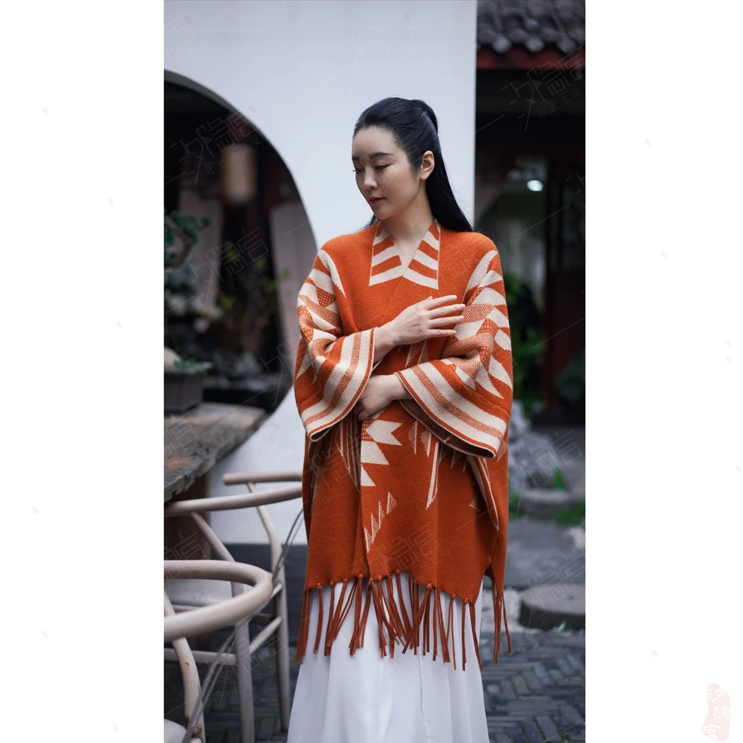 【南风暖】复古简约流苏保暖百搭时尚披肩