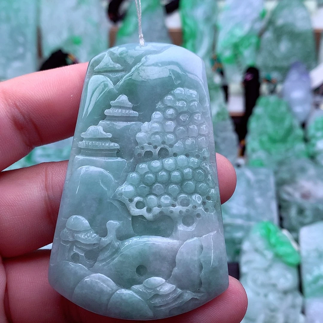 翡翠未镶嵌吊坠(不含链)