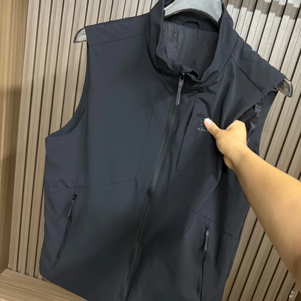 8655春秋立领男款马夹户外拉链运动休闲商务风坎肩马甲