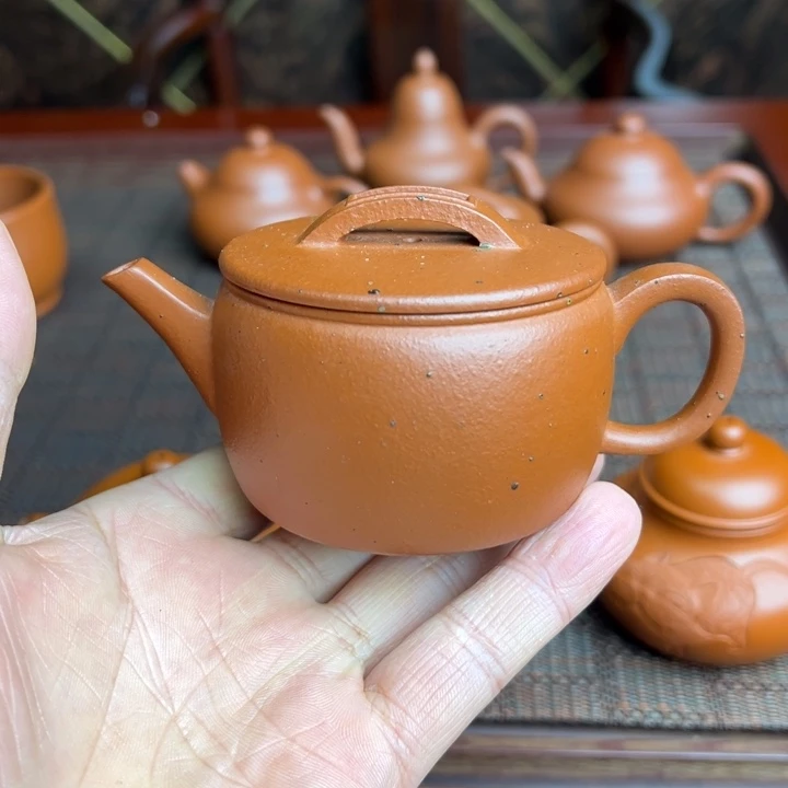 茶壶紫砂黄龙山朱泥生砂半手工