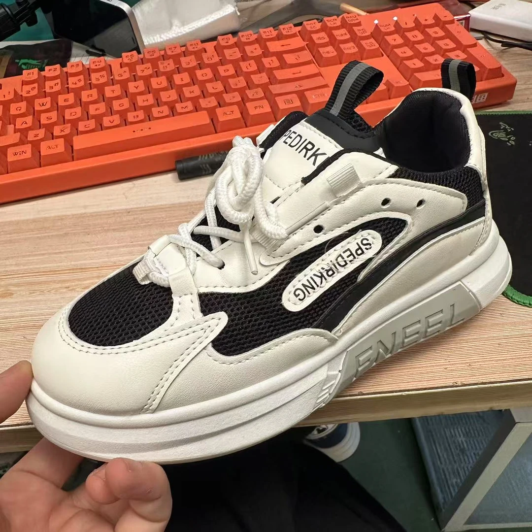 A301运动鞋透气百搭潮鞋低帮休闲板鞋厚底黑白板鞋女款女鞋时尚