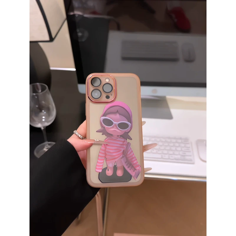 墨镜小姐姐适用苹果17pro手机壳16金属镜框华为p70荣耀oppo小米15