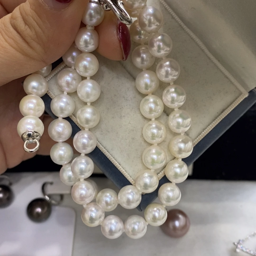 海水珍珠项链银S925镶嵌