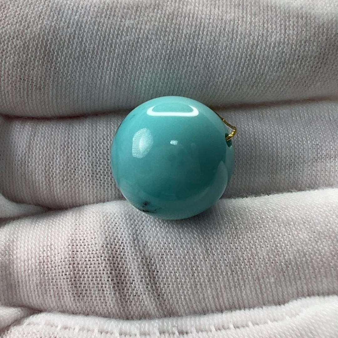 未镶嵌绿松石圆珠15.2mm