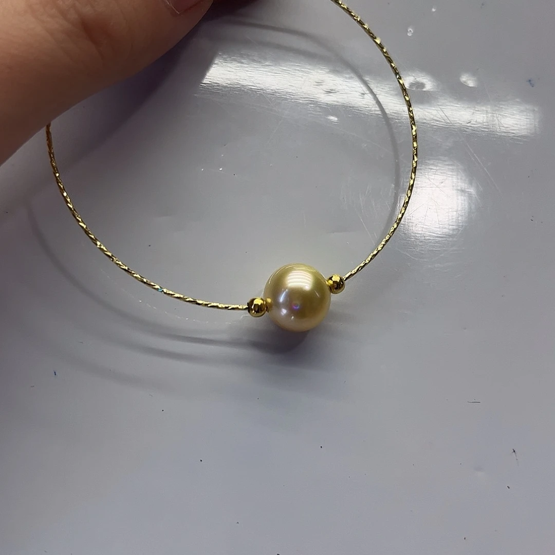 银S925镶嵌手绳海水珍珠