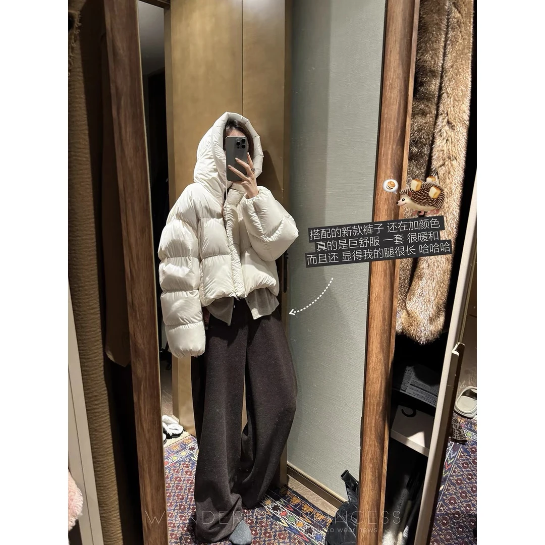 杰瑞【棕榈假日】羊毛醋酸毛呢阔腿裤女秋冬显瘦长腿休闲弯刀西装裤