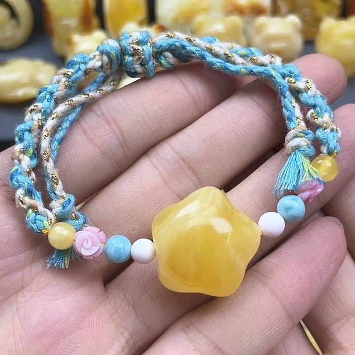 琥珀裸石未镶嵌蜜蜡