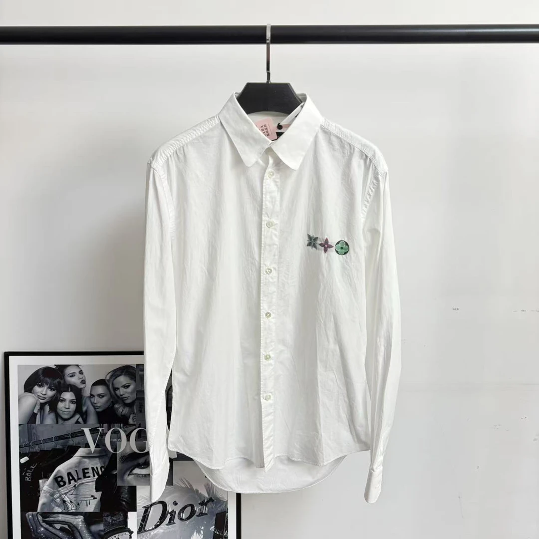 未使用 LouisVuitton/路易威登 三花刺绣白色衬衫/XS